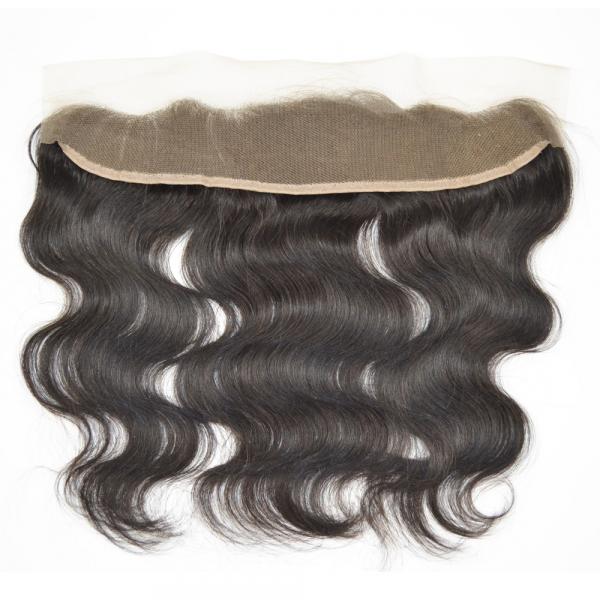 8A Brazilian Lace Frontal Closure 100% Unprocessed Human Hair 13x2 Bleached Knots Virgin Frontal Body Wave #1 image