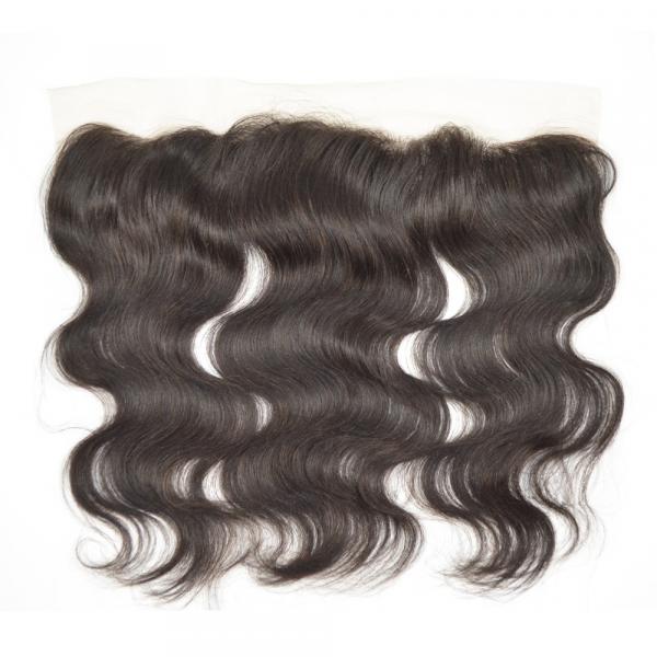 8A Brazilian Lace Frontal Closure 100% Unprocessed Human Hair 13x2 Bleached Knots Virgin Frontal Body Wave #2 image