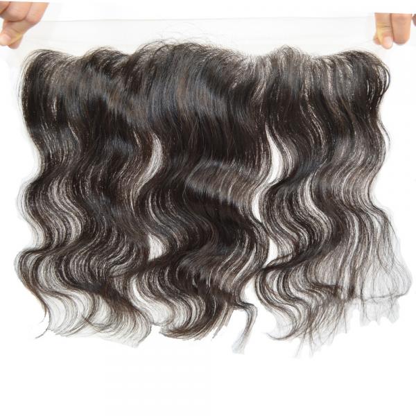 8A Brazilian Lace Frontal Closure 100% Unprocessed Human Hair 13x2 Bleached Knots Virgin Frontal Body Wave #4 image