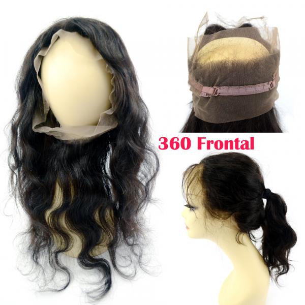 8A Grade 360 Lace Frontal Body Wave Natural Hairline With Baby Hair Virgin Brazilian Body Wave Lace Frontal Closure #1 image